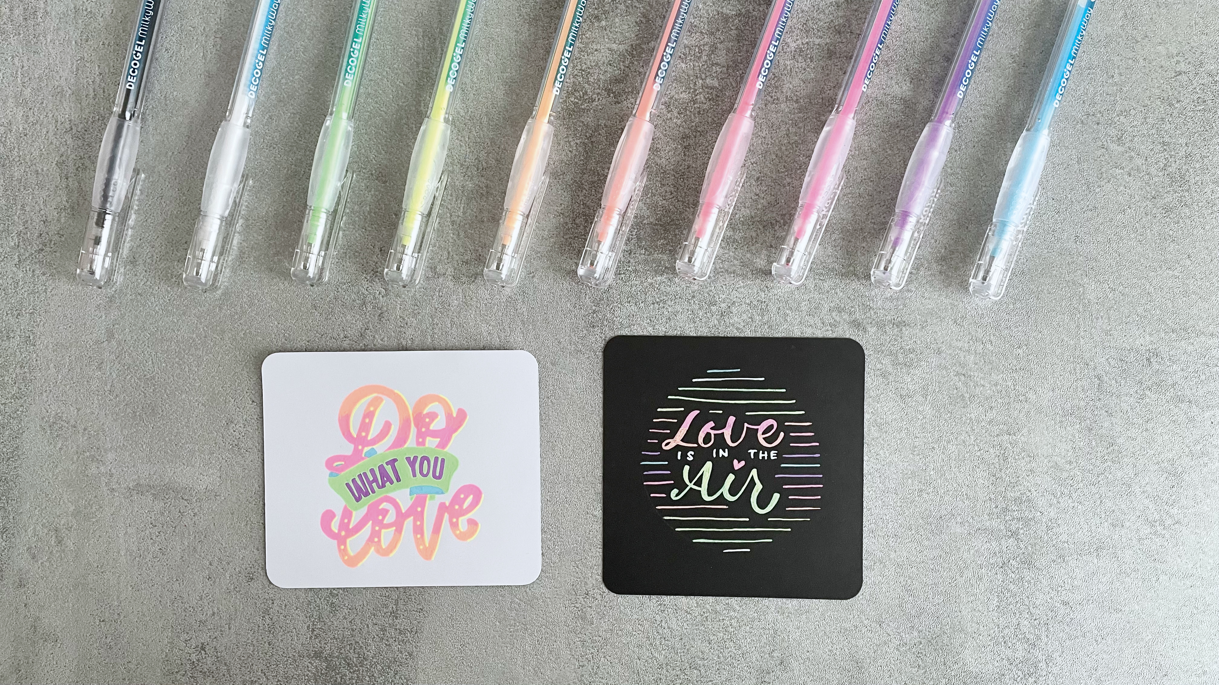 Gelstift-Demonstration und Farbtest